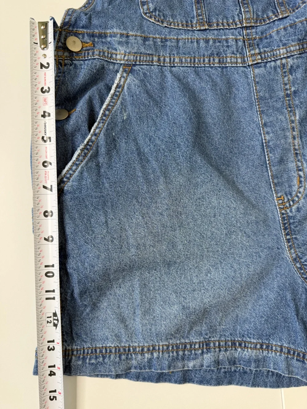 No Boundaries Blue Denim Short Overalls